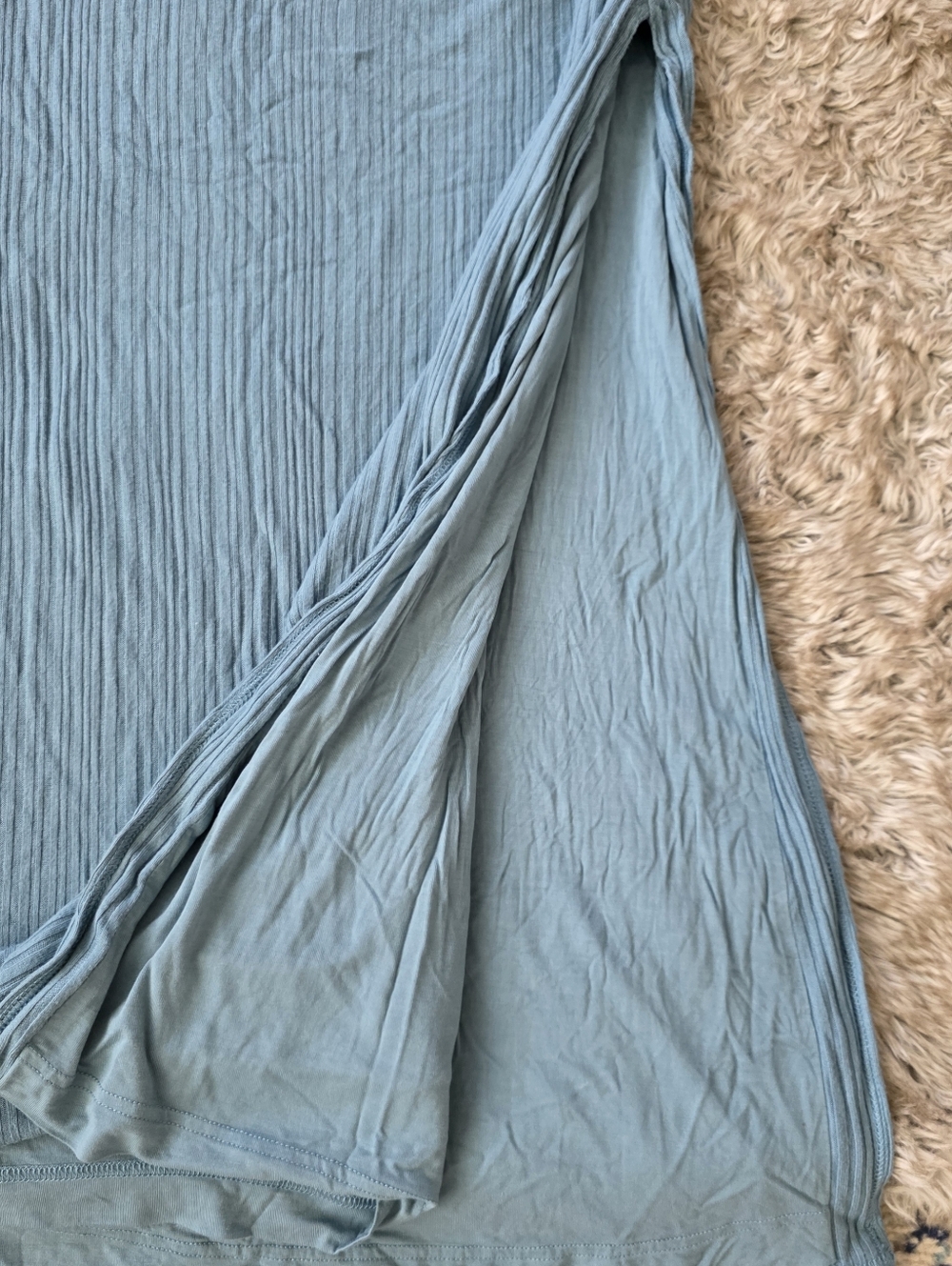 Free People Athea Halter Dress Ribbed Material Light Blue Women's - Picture 6 of 12